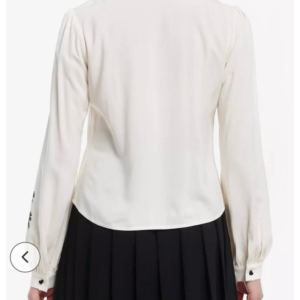 Hot Topic Sweet Society Black Ribbon Woven Long-Sleeve Plus Top 3X - Picture 9 of 10